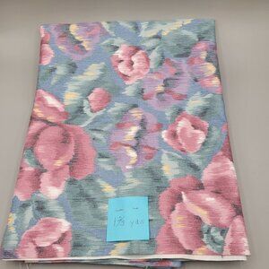 Floral Pink Purple Green Blue Cotton Fabric Quilting Sewing 1 2/3 Yard